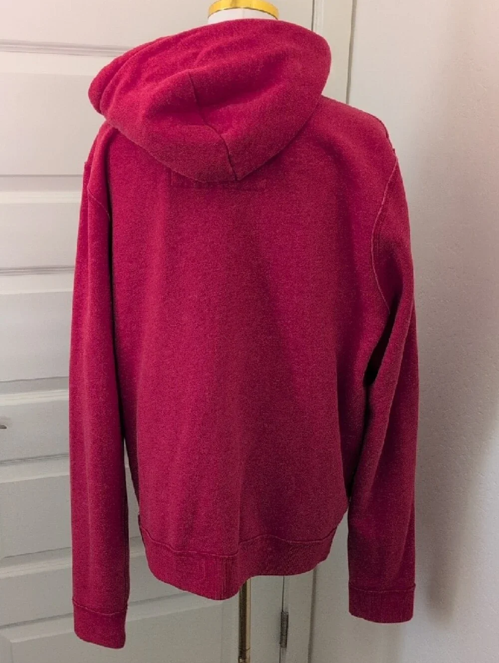 ABERCROMBIE & FITCH Full-Zip Hoodie Red Cozy Size XXL - Picture 4 of 10